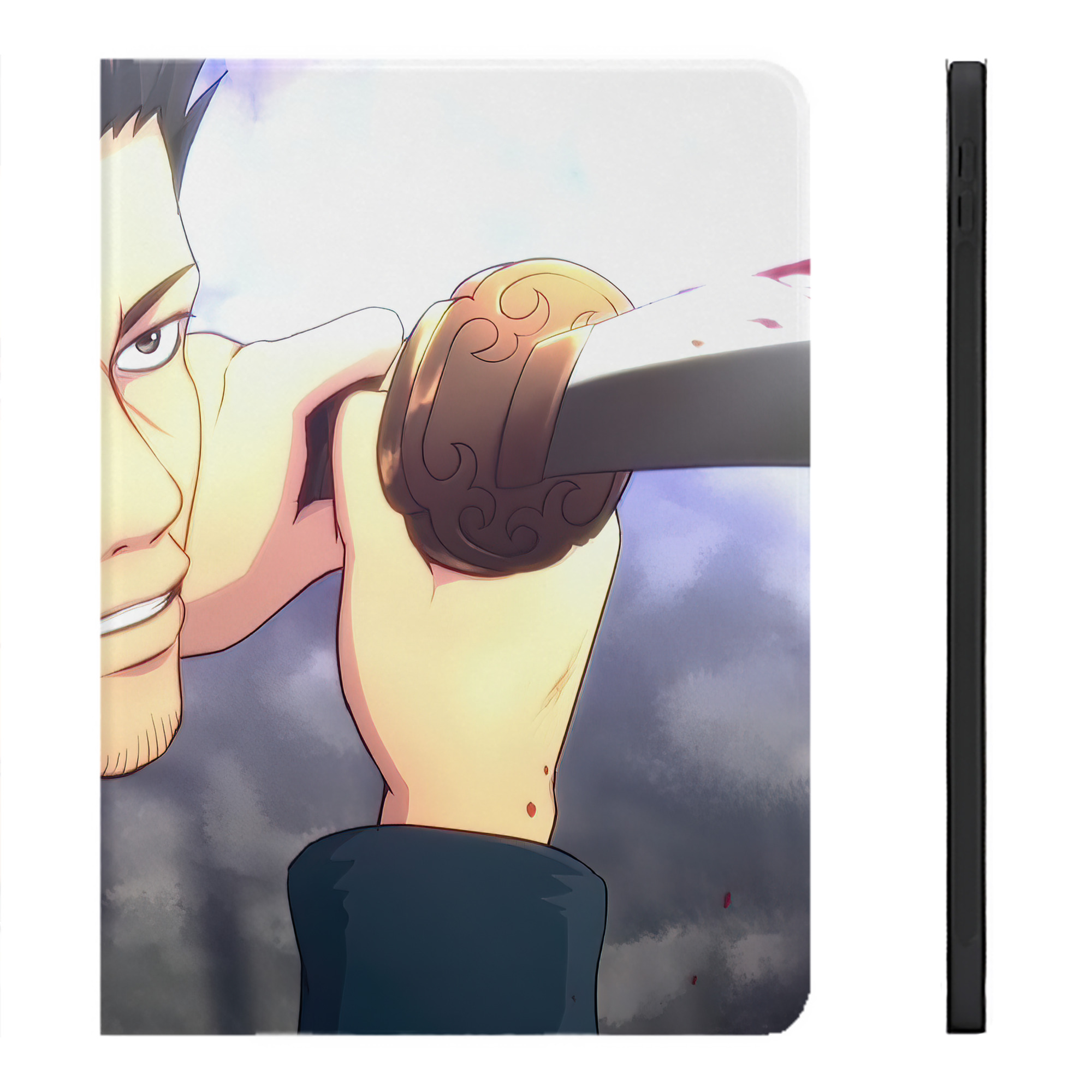 （画像用） ぎんたま 坂田銀時（さかたぎんとき） 神楽 志村新八（しむら しんぱち） GINTAMA Sakata Gintoki Kagura Shimura Shinpachi IPadケース ペンホルダー付き ブックスタイルデザイン